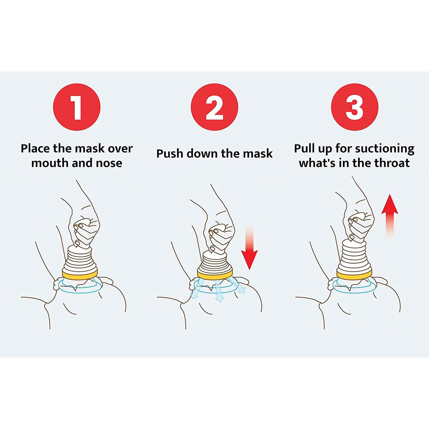4Pcs/3Pcs First Aid Kit Choking Device Adults & Children Home Asphyxia Rescue Device anti Suffocaation 2 Size Choking Rescue Kit