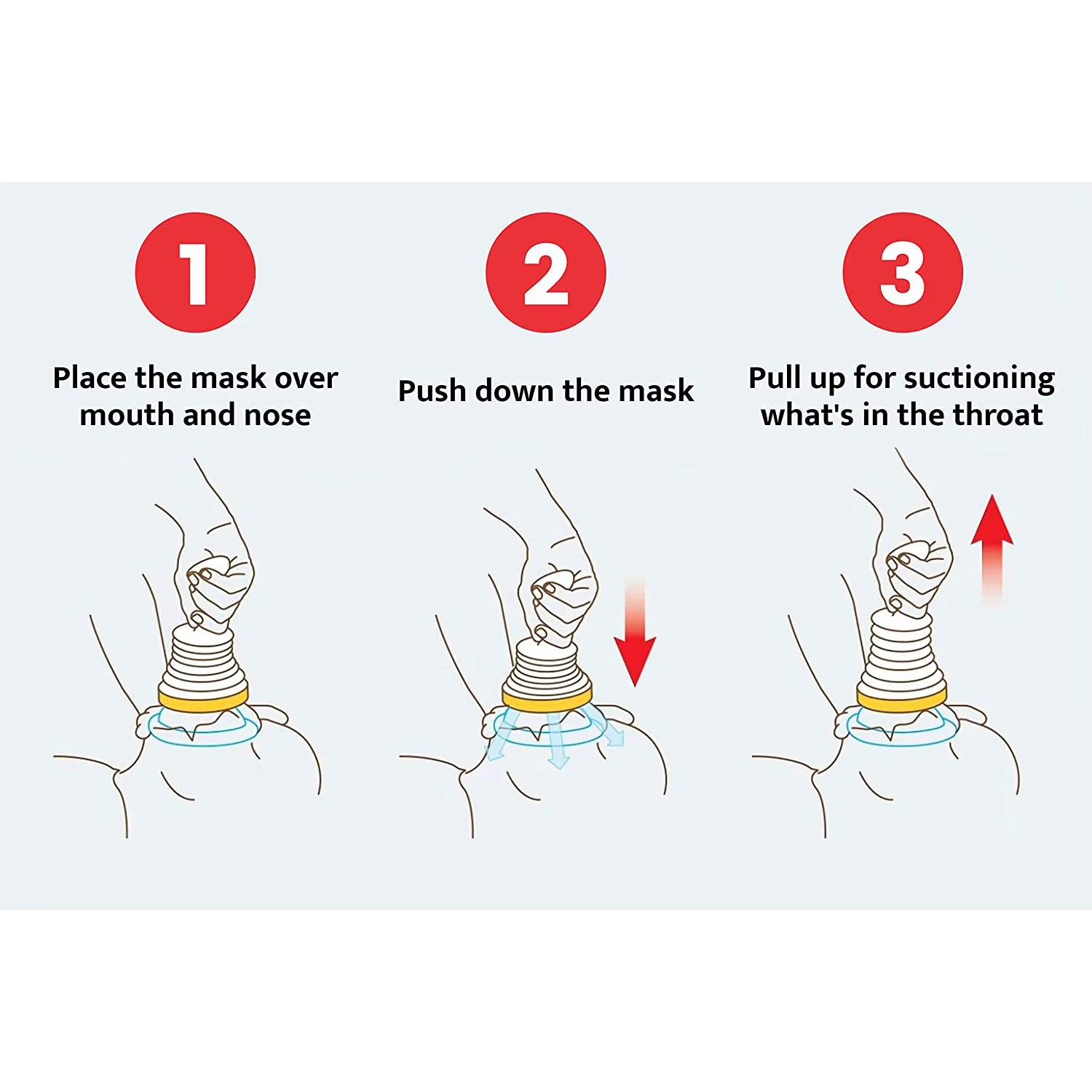 4Pcs/3Pcs First Aid Kit Choking Device Adults & Children Home Asphyxia Rescue Device anti Suffocaation 2 Size Choking Rescue Kit
