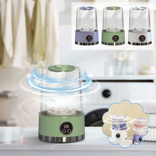 Portable Mini Washing Machine | Wireless Charging Underwear Cleaner | Compact Automatic Laundry Cup for Socks & Delicates | Travel-Friendly Small Washer | USB Cordless Operation | Gentle Fabric Care