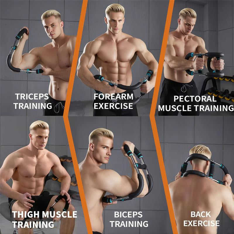 Twister Arm Trainer Twister Exerciser Chest Press 45-90Lb Adjustable Strengthen Arm and Shoulder Muscle Training Men'S Fitness Trainer Detachable Portable Gym Equipment