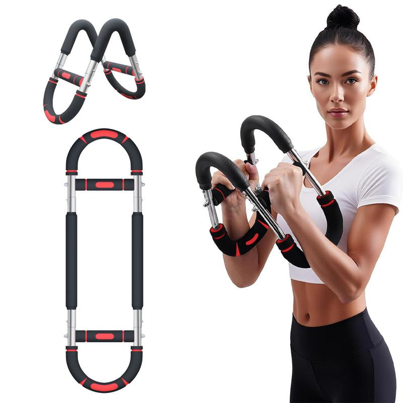 Twister Arm Trainer Twister Exerciser Chest Press 45-90Lb Adjustable Strengthen Arm and Shoulder Muscle Training Men'S Fitness Trainer Detachable Portable Gym Equipment