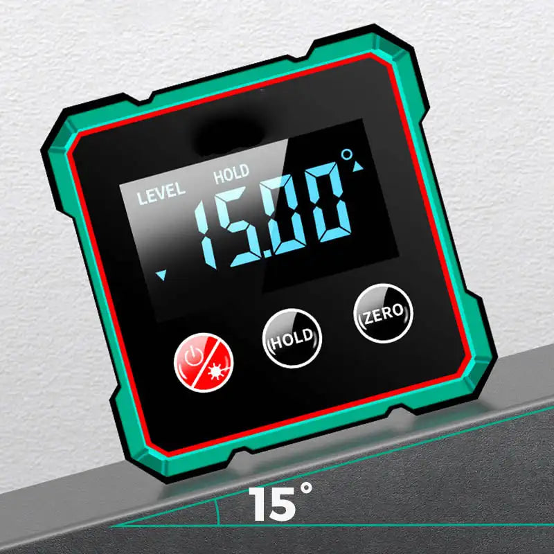 Magnetic Digital Angle Finder with Electronic Laser USB Rechargeable Protractor Level Angle Ruler Angle Measurement Inclinometer