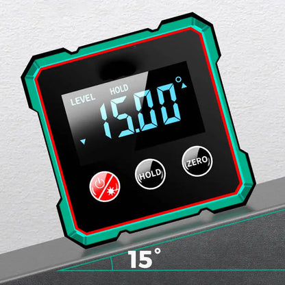 Magnetic Digital Angle Finder with Electronic Laser USB Rechargeable Protractor Level Angle Ruler Angle Measurement Inclinometer