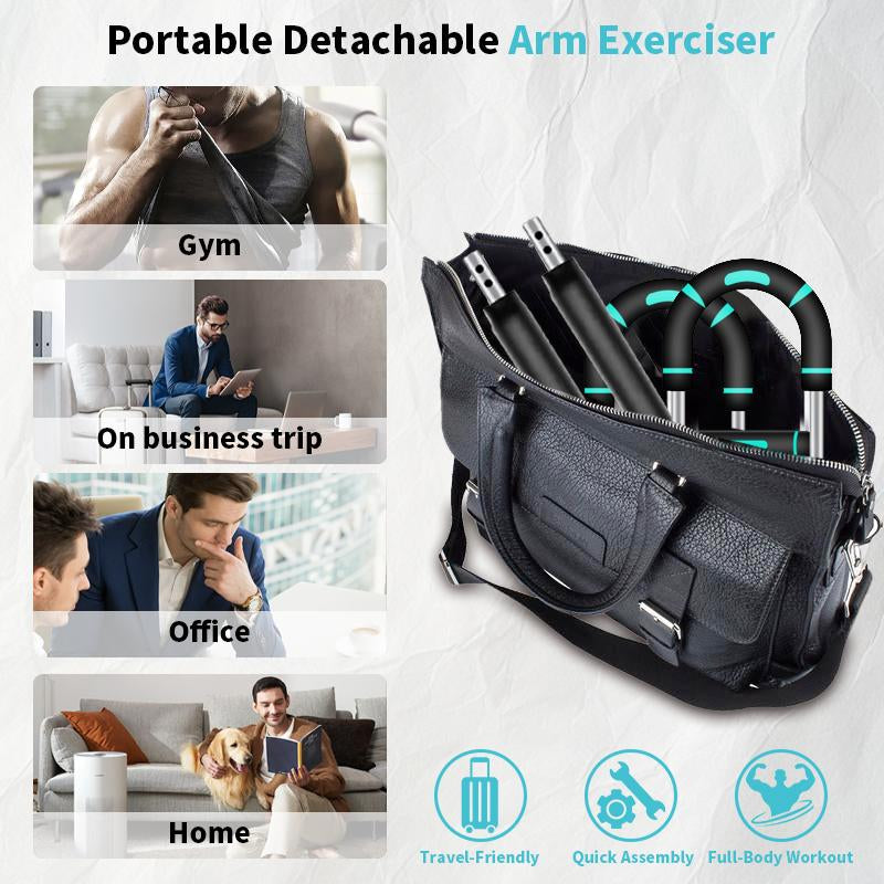Twister Arm Trainer Twister Exerciser Chest Press 45-90Lb Adjustable Strengthen Arm and Shoulder Muscle Training Men'S Fitness Trainer Detachable Portable Gym Equipment