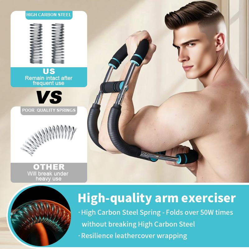Twister Arm Trainer Twister Exerciser Chest Press 45-90Lb Adjustable Strengthen Arm and Shoulder Muscle Training Men'S Fitness Trainer Detachable Portable Gym Equipment