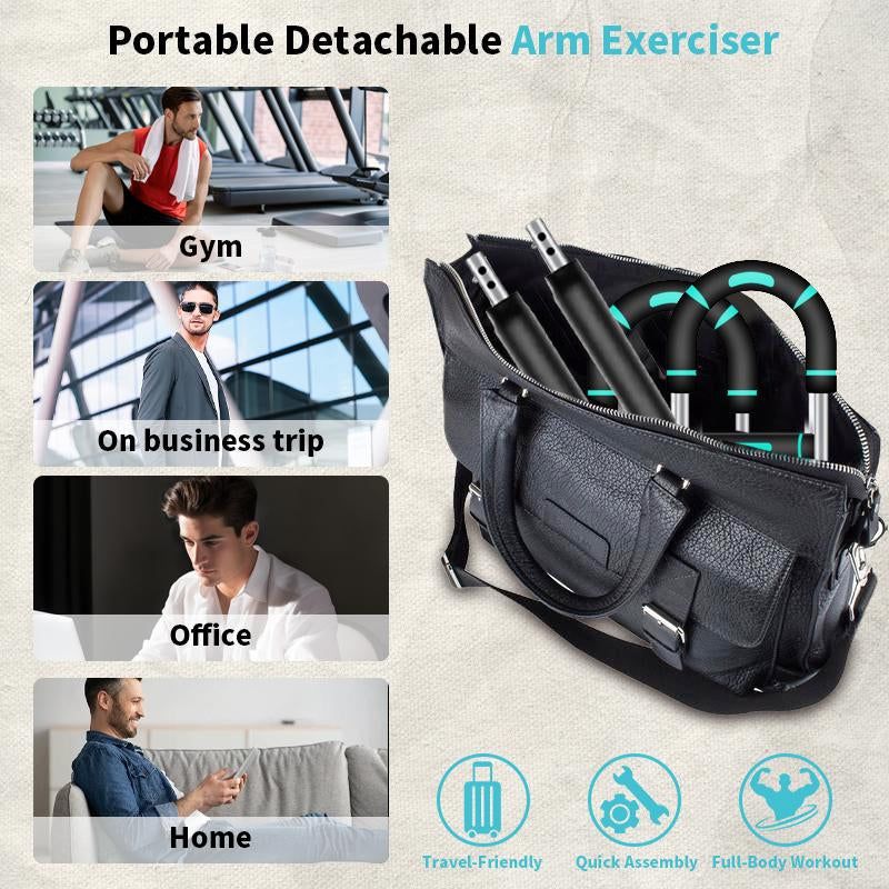 Twister Arm Trainer Twister Exerciser Chest Press 45-90Lb Adjustable Strengthen Arm and Shoulder Muscle Training Men'S Fitness Trainer Detachable Portable Gym Equipment
